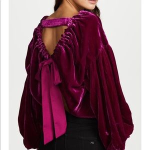 Free People velvet blouse